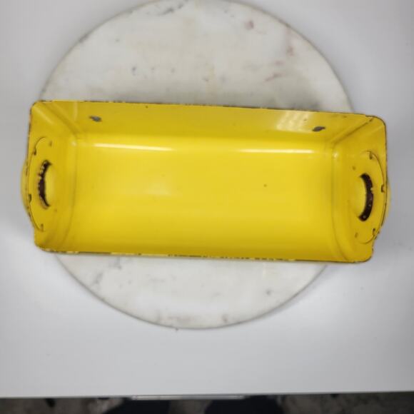 VTG Ransburg Hand Painted Metal Paper Towel Holder Yellow Floral Wall Mount - Picture 12 of 16